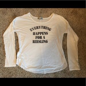 Long sleeve wine shirt